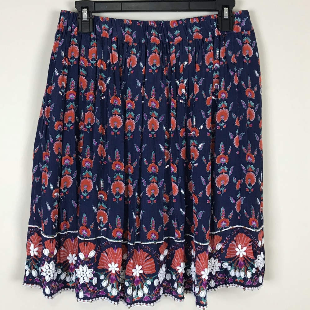 =Anthropologie= Maeve skirt medium women beaded